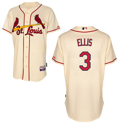 Mark Ellis #3 MLB Jersey-St Louis Cardinals Men's Authentic Alternate Cool Base Baseball Jersey